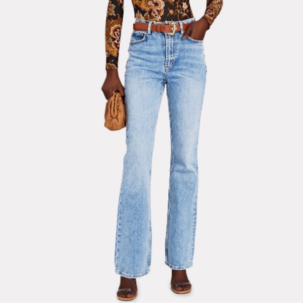 NWT Rails The Sunset High Rise Slim Flare Jeans in Cascade Wash, Size 28